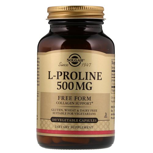 Solgar, L-Proline, 500 mg, 100 Vegetable Capsules Review