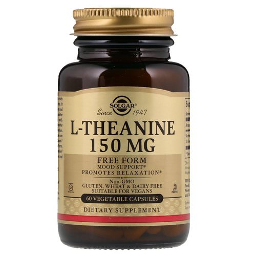 Solgar, L-Theanine, Free Form, 150 mg, 60 Vegetable Capsules Review