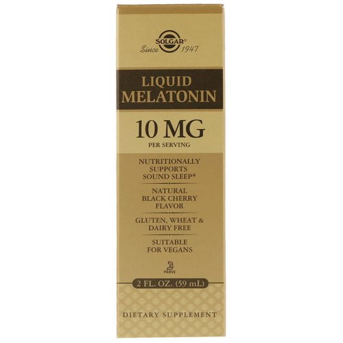 Solgar, Liquid Melatonin, Natural Black Cherry Flavor, 10 mg, 2 fl oz (59 ml) Review
