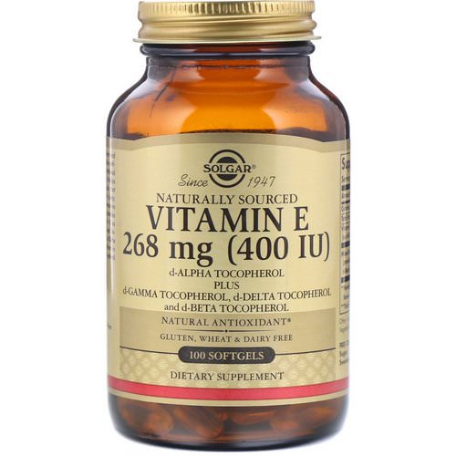 Solgar, Naturally Sourced Vitamin E, 400 IU, 100 Softgels Review