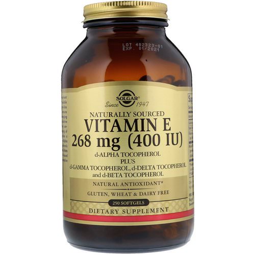 Solgar, Naturally Sourced Vitamin E, 400 IU, 250 Softgels Review