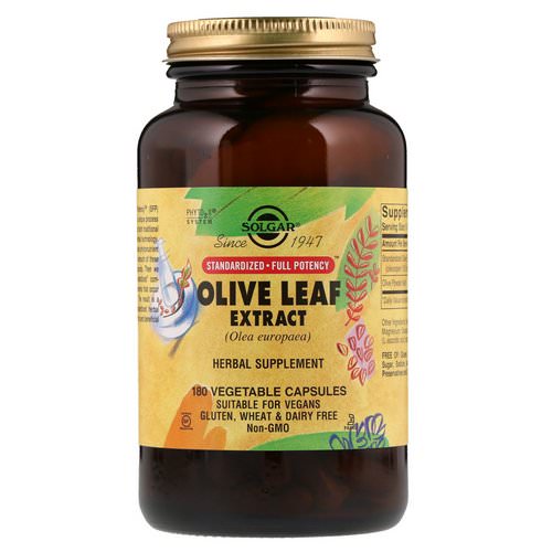 Solgar, Olive Leaf Extract, 180 Vegetable Capsules Review