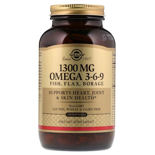 Solgar, Omega 3-6-9, 1,300 mg, 120 Softgels Review