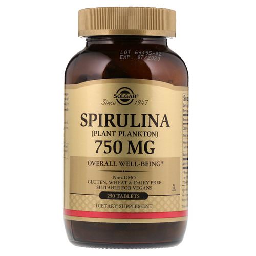 Solgar, Spirulina, 750 mg, 250 Tablets Review