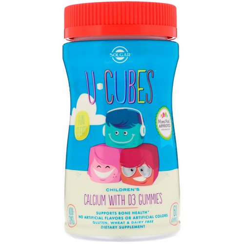 Solgar, U-Cubes, Children's Calcium With D3, Pink Lemonade, Blueberry, Strawberry Flavors, 60 Gummies Review