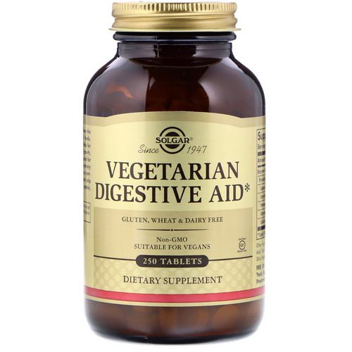 Solgar, Vegetarian Digestive Aid, 250 Tablets Review