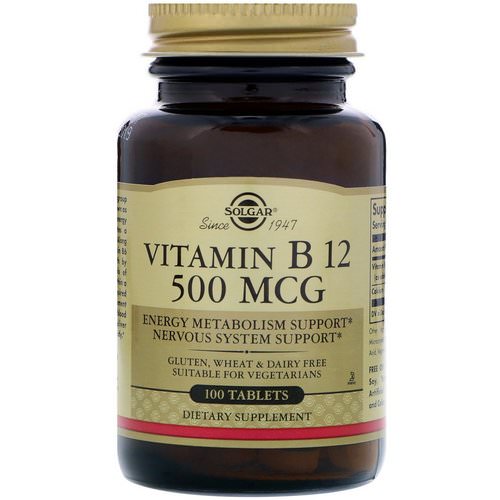 Solgar, Vitamin B12, 500 mcg, 100 Tablets Review
