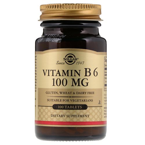Solgar, Vitamin B6, 100 mg, 100 Tablets Review