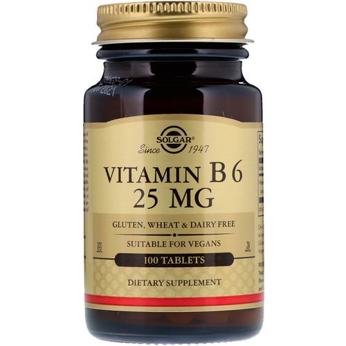 Solgar, Vitamin B6, 25 mg, 100 Tablets Review