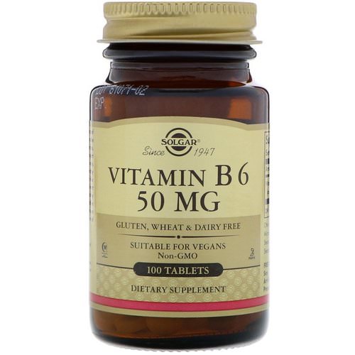 Solgar, Vitamin B6, 50 mg, 100 Tablets Review