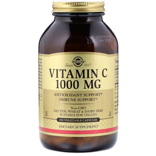 Solgar, Vitamin C, 1,000 mg, 250 Vegetable Capsules Review