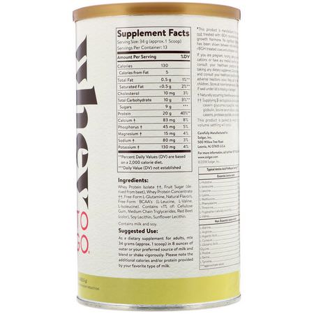 Vassleprotein, Idrottsnäring: Solgar, Whey To Go, Whey Protein Powder, Strawberry, 16 oz (453.5 g)
