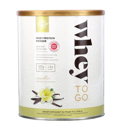 Solgar, Whey To Go, Whey Protein Powder, Vanilla, 33 oz (936 g) Review