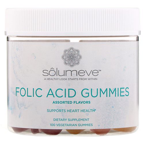 Solumeve, Folic Acid Gummies, Gelatin Free, Assorted Flavors, 100 Vegetarian Gummies Review