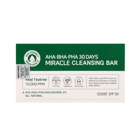 Face Soap, Bar Soap, Shower, Bath: Some By Mi, AHA. BHA. PHA 30 Days Miracle Cleansing Bar, 160 g