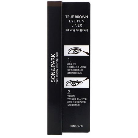 K- Beauty Makeup, Eyeliner, Eyes, Makeup: Son & Park, True Brown Eye Pen Liner, 1 g