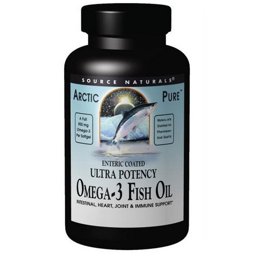 Source Naturals, Arctic Pure, Ultra Potency, Omega-3 Fish Oil, 850 mg, 120 Softgels Review