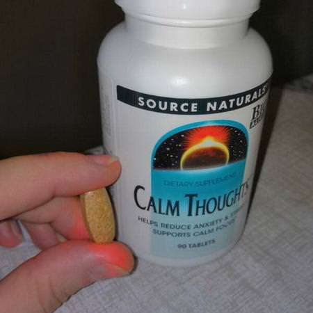 Vitamin B, Vitaminer, Multimineral, Mineraler: Source Naturals, Calm Thoughts, 90 Tablets
