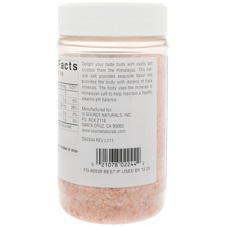 Source Naturals Himalayan Pink Salt - Himalaya Rosa Salt, Kryddor, Örter