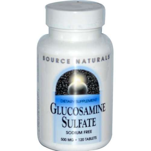 Source Naturals, Glucosamine Sulfate, Sodium Free, 500 mg, 120 Tablets Review