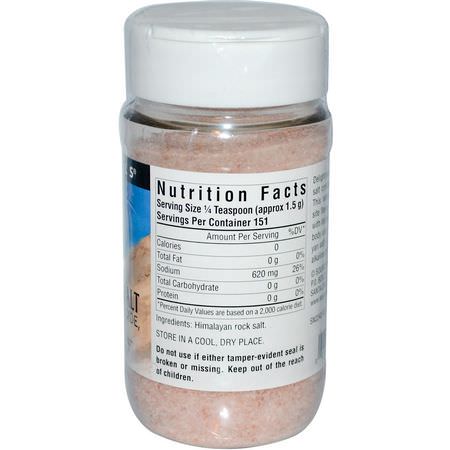 Himalaya Rosa Salt, Kryddor, Örter: Source Naturals, Himalayan Rock Salt, 8 oz (227 g)
