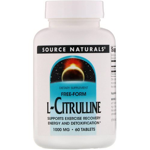 Source Naturals, L-Citrulline, 1000 mg, 60 Tablets Review
