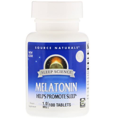 Source Naturals, Melatonin, 1 mg, 100 Tablets Review