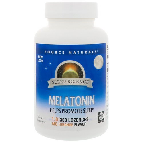 Source Naturals, Melatonin, Orange, 1 mg, 300 Lozenges Review