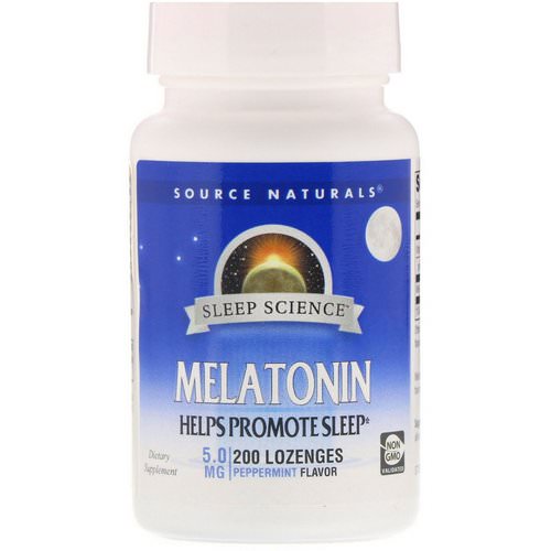 Source Naturals, Melatonin, Peppermint, 5 mg, 200 Lozenges Review
