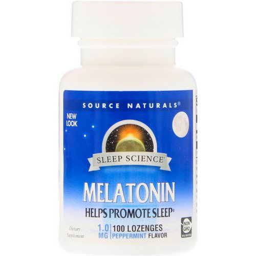 Source Naturals, Melatonin, Peppermint, 1 mg, 100 Lozenges Review