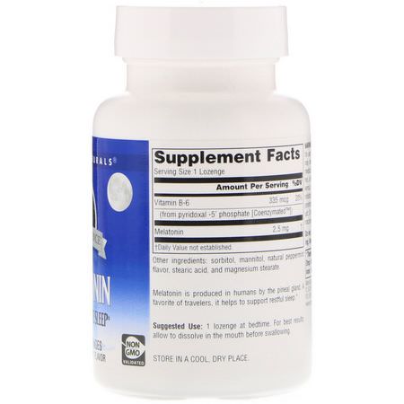 Melatonin, Sömn, Kosttillskott: Source Naturals, Melatonin, Peppermint, 2.5 mg, 240 Lozenges