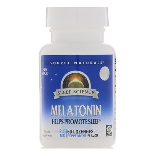 Source Naturals, Melatonin, Peppermint, 2.5 mg, 60 Lozenges Review