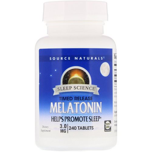 Source Naturals, Melatonin, Timed Release, 3 mg, 240 Tablets Review