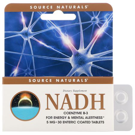 Source Naturals Energy Formulas NADH - Nadh, Vitamin B, Vitaminer, Energi