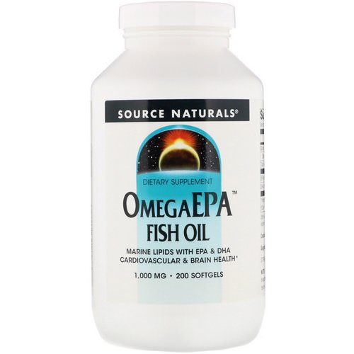 Source Naturals, OmegaEPA Fish Oil, 1,000 mg, 200 Softgels Review