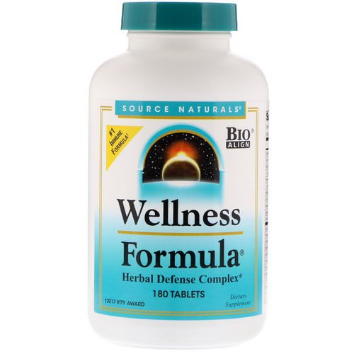 Source Naturals, Wellness Formula, Herbal Defense Complex, 180 Tablets Review