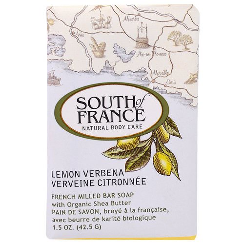 South of France, French Milled Bar Soap with Organic Shea Butter, Lemon Verbena, 1.5 oz (42.5 g) Review