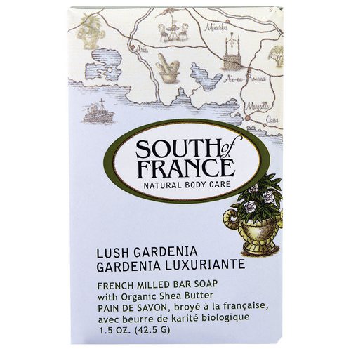 South of France, French Milled Bar Soap with Organic Shea Butter, Lush Gardenia, 1.5 oz (42.5 g) Review
