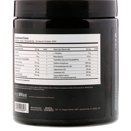 Koffein, Stimulerande Medel, Före Träningstillskott, Sportnäring: Sparta Nutrition, Kraken Black, Rainbow Candy, 11.29 oz (320 g)