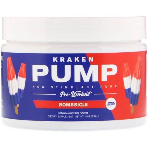 Sparta Nutrition, Kraken Pump, Non-Stimulant Pre-Workout, Bombsicle, 4.94 oz (140 g) Review