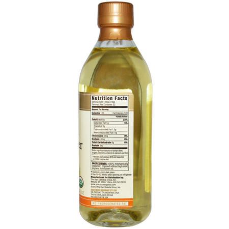 Vingrön, Oljor: Spectrum Culinary, Organic High Heat Sunflower Oil, Refined, 16 fl oz (473 ml)