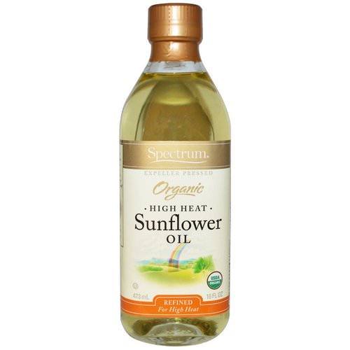 Spectrum Culinary, Organic High Heat Sunflower Oil, Refined, 16 fl oz (473 ml) Review