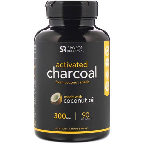 Sports Research, Activated Charcoal From Coconut Shells, 300 mg, 90 Softgels Review