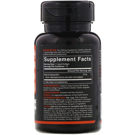 Astaxanthin, Antioxidants, Supplements: Sports Research, Astaxanthin with Coconut Oil, 12 mg, 15 Softgels