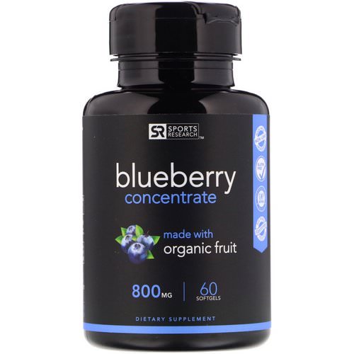 Sports Research, Blueberry Concentrate, 800 mg, 60 Softgels Review