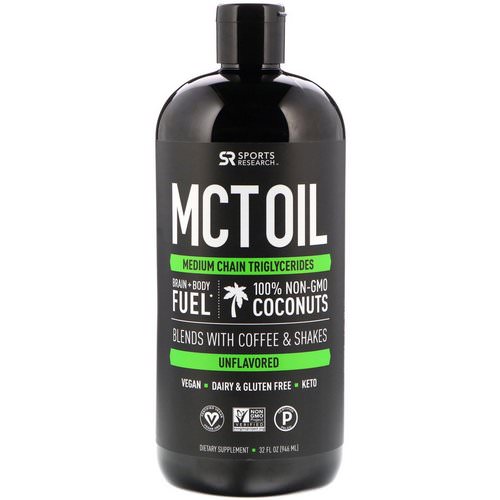 Sports Research, MCT Oil, Unflavored, 32 fl oz (946 ml) Review