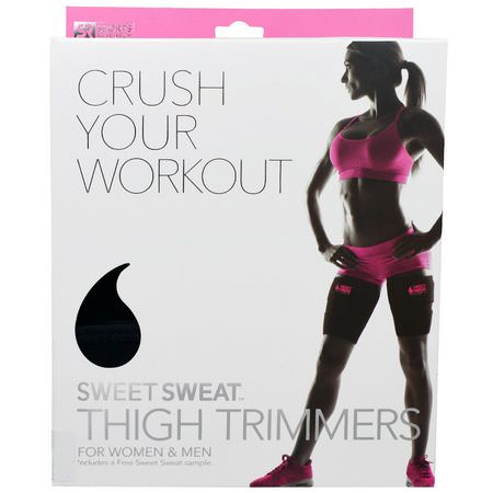 Trimmare, Bälten, Sportnäring: Sports Research, Sweet Sweat Thigh Trimmers, Pink, 1 Pair