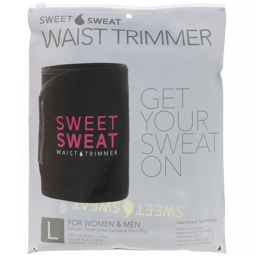 Sports Research, Sweet Sweat Waist Trimmer, Large, Black & Pink, 1 Belt Review