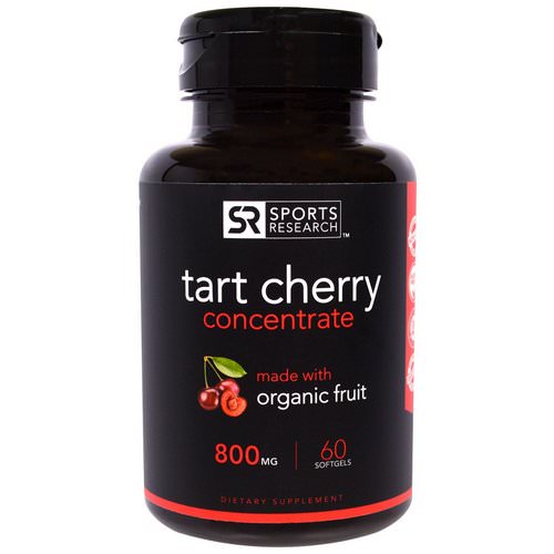 Sports Research, Tart Cherry Concentrate, 800 mg, 60 Softgels Review