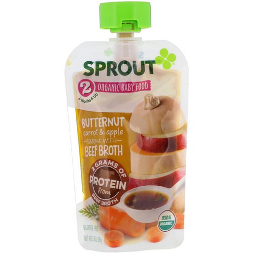 Sprout Organic, Baby Food, Stage 2, Butternut Carrot & Apple, 3.5 oz (99 g) Review